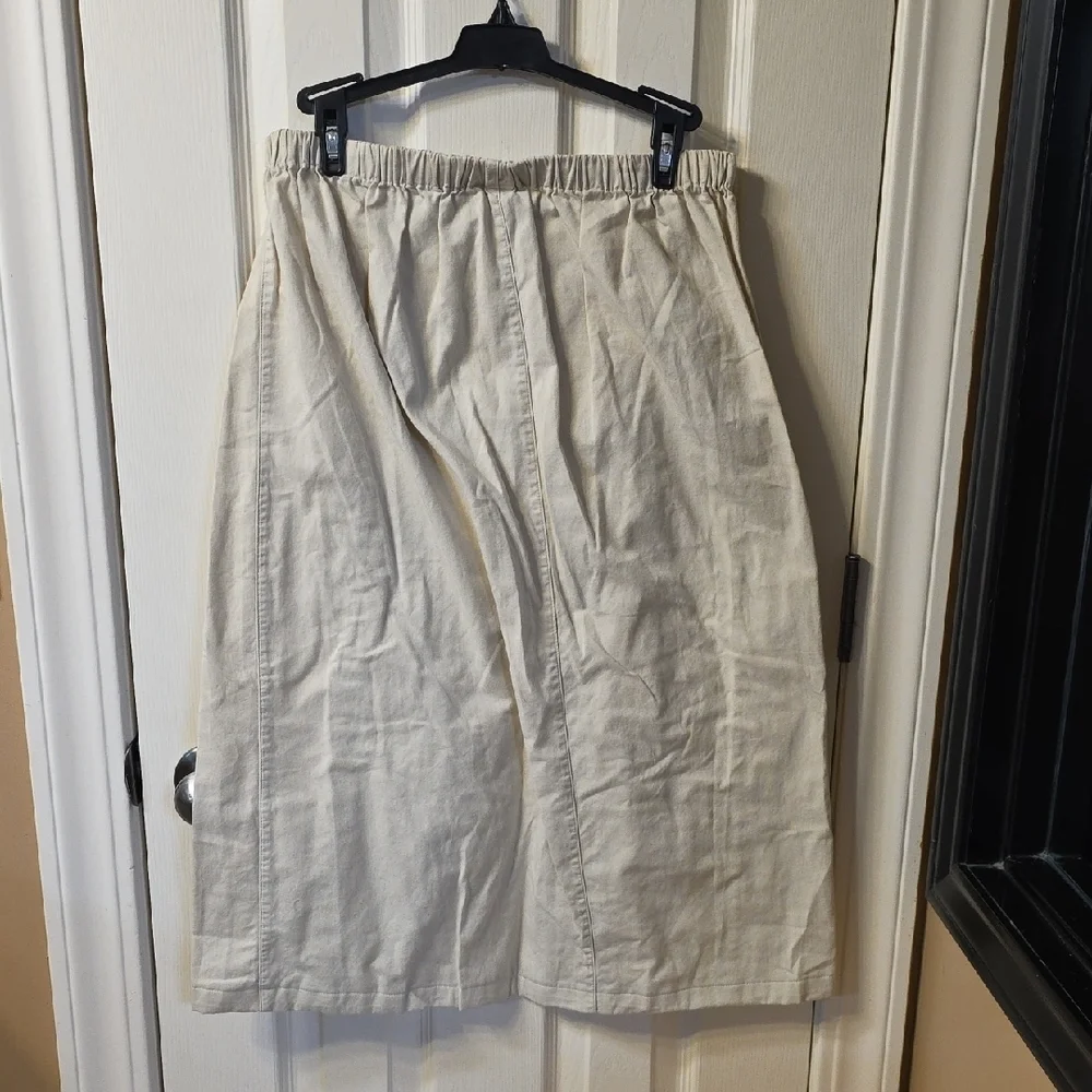 Christopher & Banks Cream A-Line Skirt